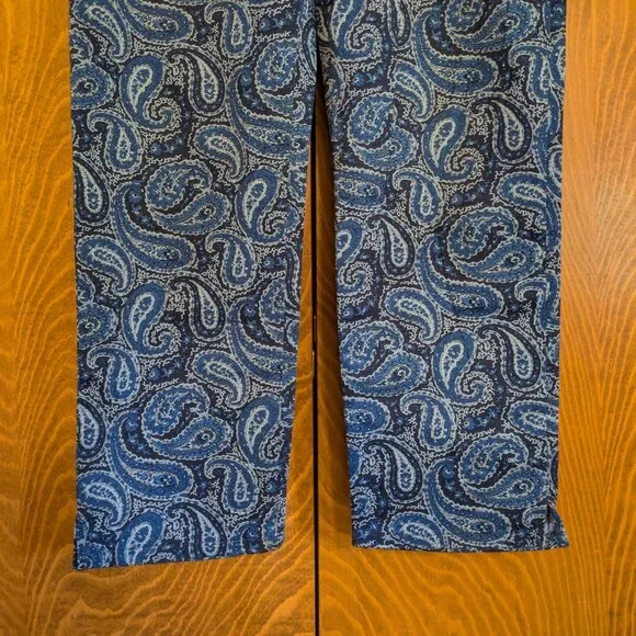 Ralph Lauren blue paisley pants - size 6 - Picture 4 of 6